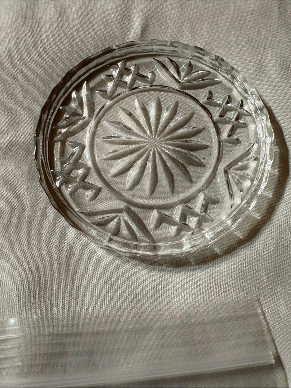 Clear Glass Decorative Coasters by